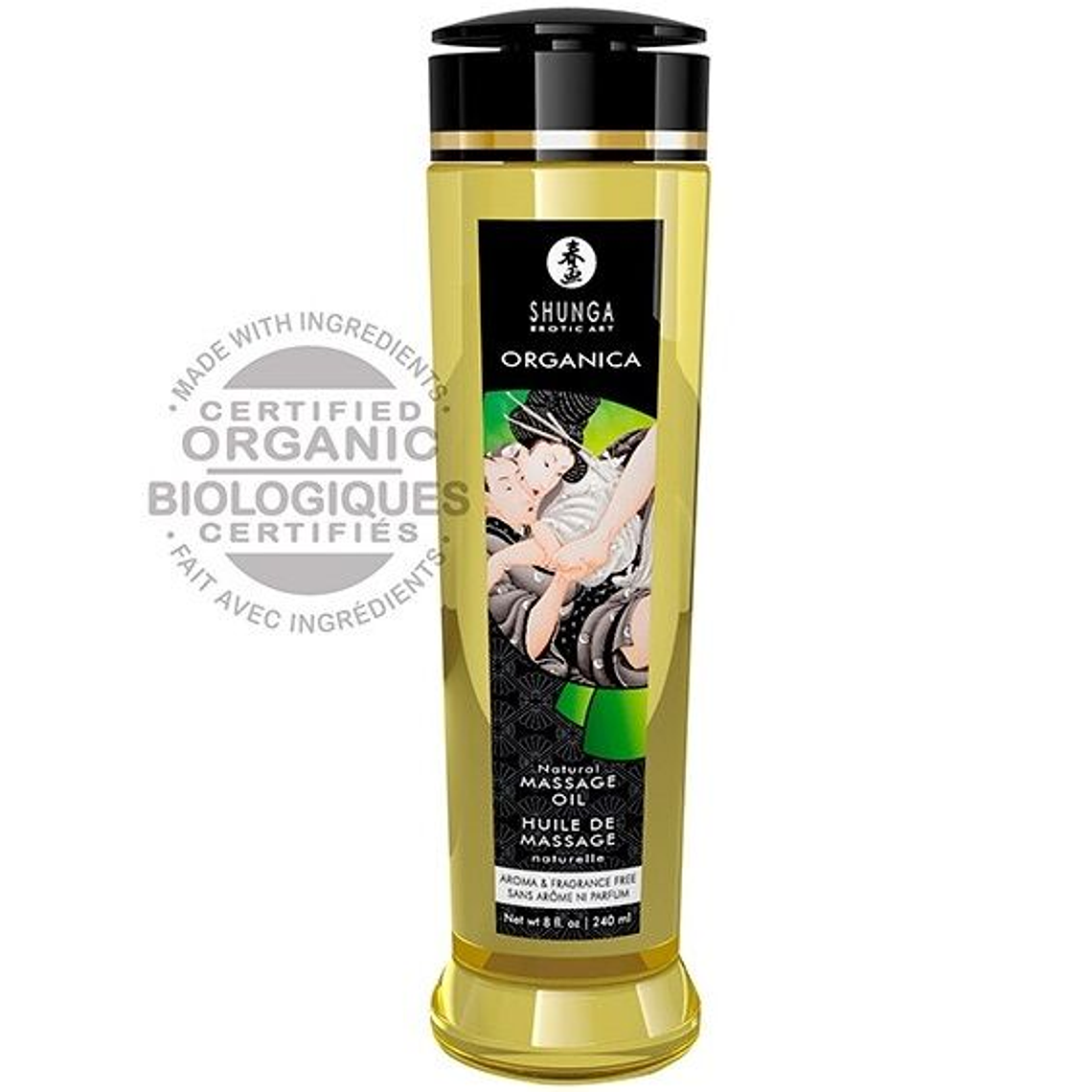 SHUNGA - ÓLEO DE MASSAGEM ORGÂNICO NATURAL 240 ML 1