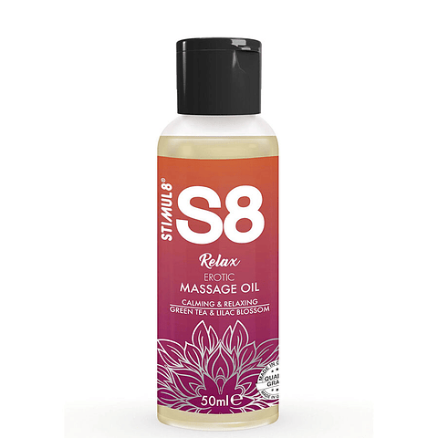 STIMUL8 - S8 RELAX ÓLEO DE MASSAGEM ERÓTICA CHÁ VERDE 50 ML