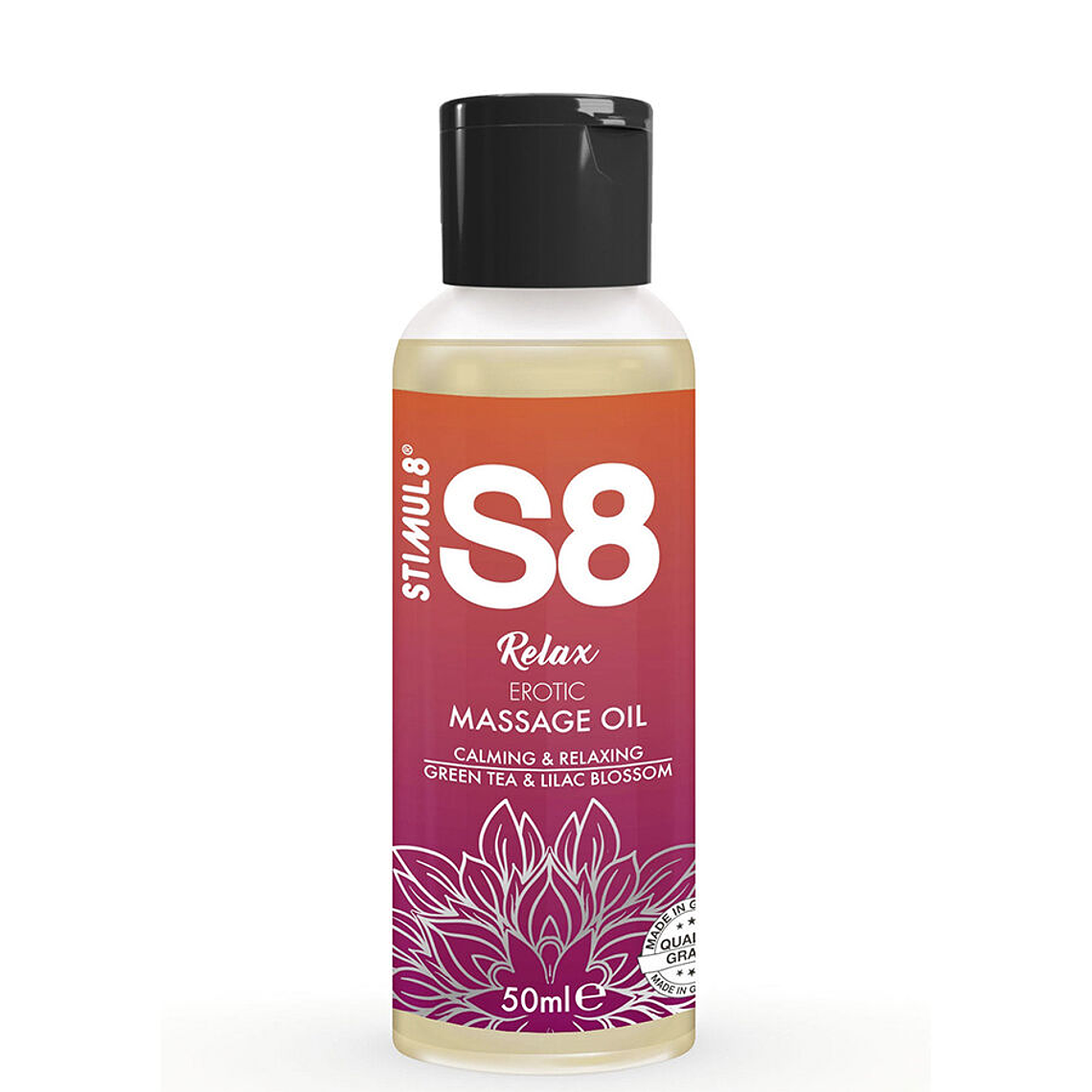 STIMUL8 - S8 RELAX ÓLEO DE MASSAGEM ERÓTICA CHÁ VERDE 50 ML 1