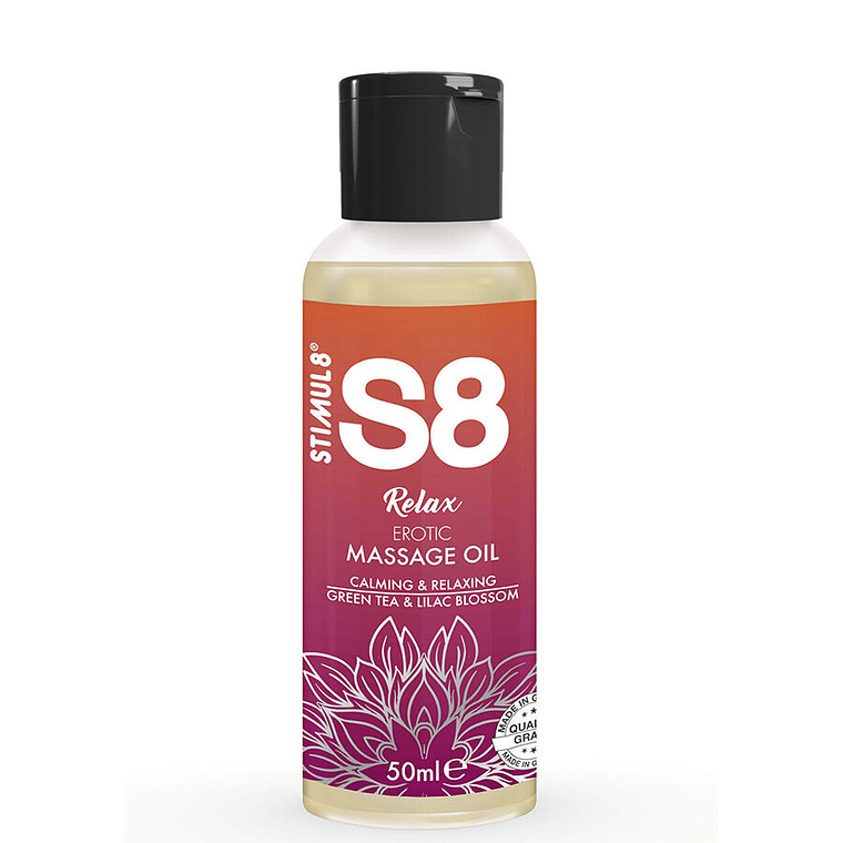STIMUL8 - S8 RELAX ÓLEO DE MASSAGEM ERÓTICA CHÁ VERDE 50 ML 1