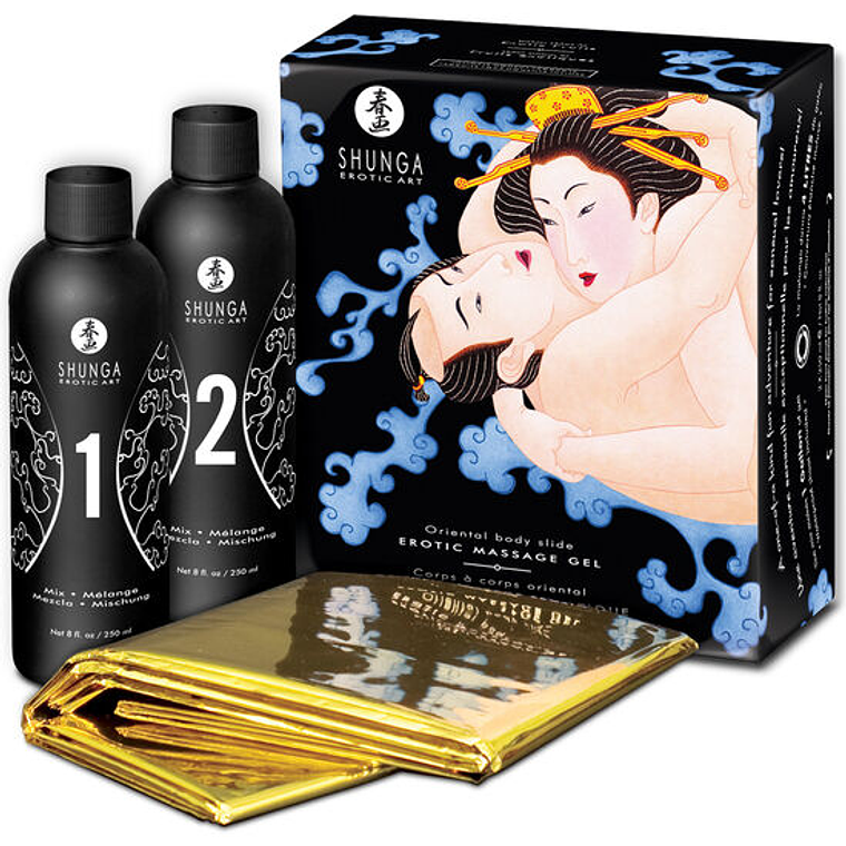 SHUNGA - GEL DE MASSAGEM ERÓTICA ORIENTAL CORPO A CORPO COM FRUTAS EXÓTICAS 1