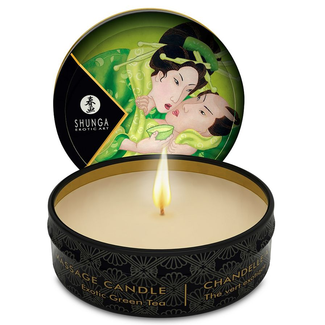 SHUNGA - MINI CARESS BY CANDELIGHT MASSAGE VELA T VERDE 30 ML 1