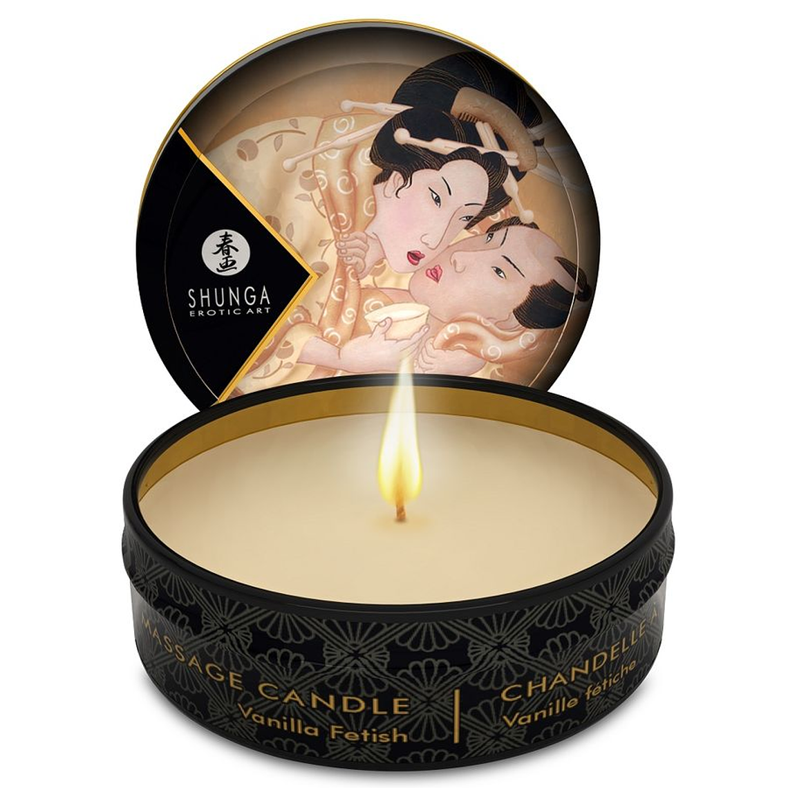 SHUNGA - MINI CARESS BY CANDELIGHT VANILLA MASSAGE VELA 30 ML 1