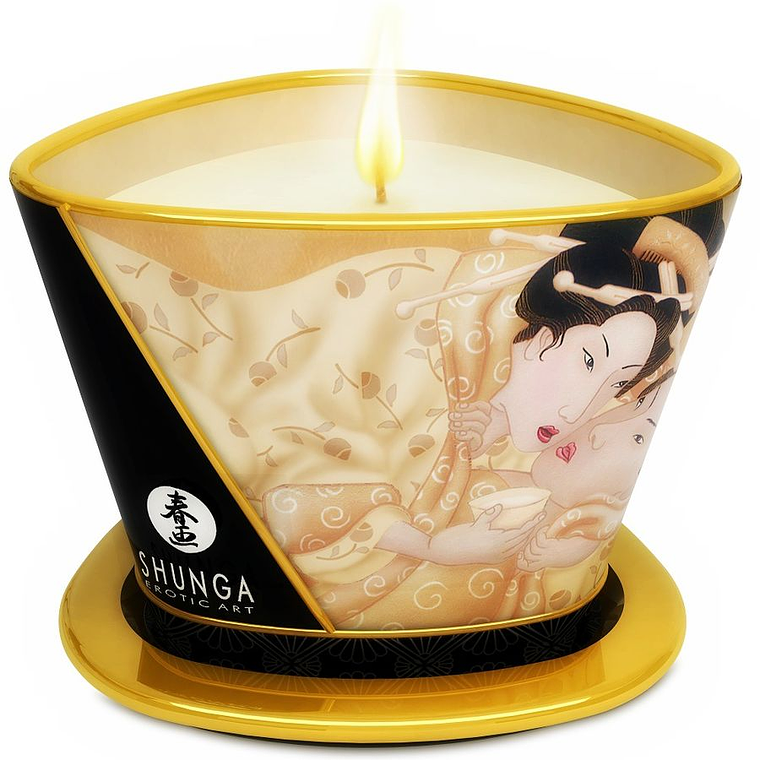 SHUNGA - MINI CARESS BY CANDELIGHT VANILLA MASSAGE VELA 170 ML 1