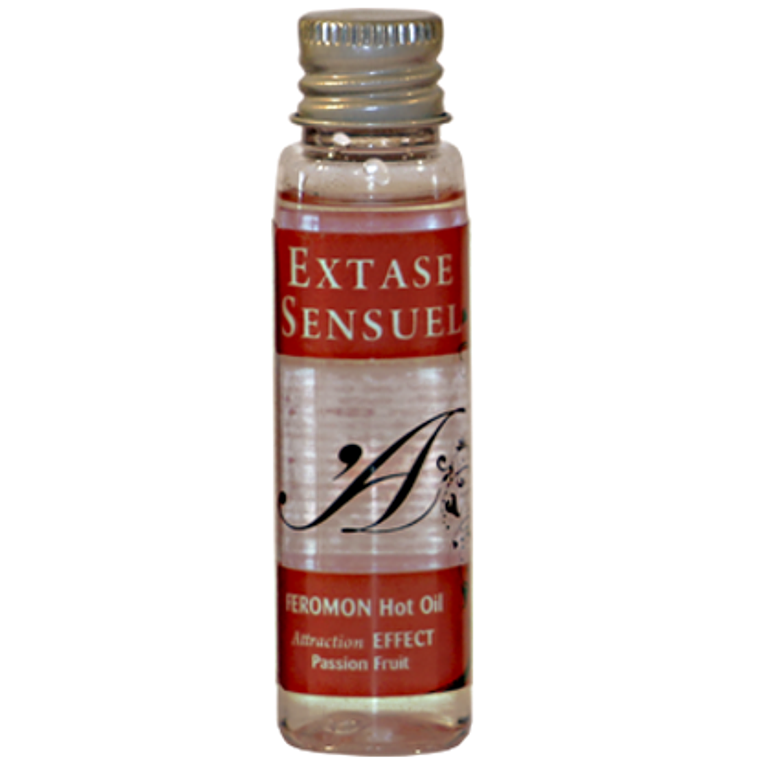 EXTASE SENSUAL - ÓLEO DE MASSAGEM DE EFEITO CALOR COM FEROMÔNIOS DE MARACUJ VIAGEM 35 ML 1