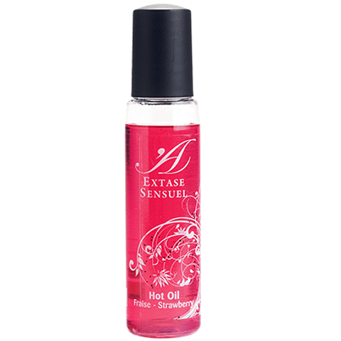 EXTASE SENSUAL - ÓLEO ESTIMULANTE DE MORANGO CALOR VIAGEM 35 ML
