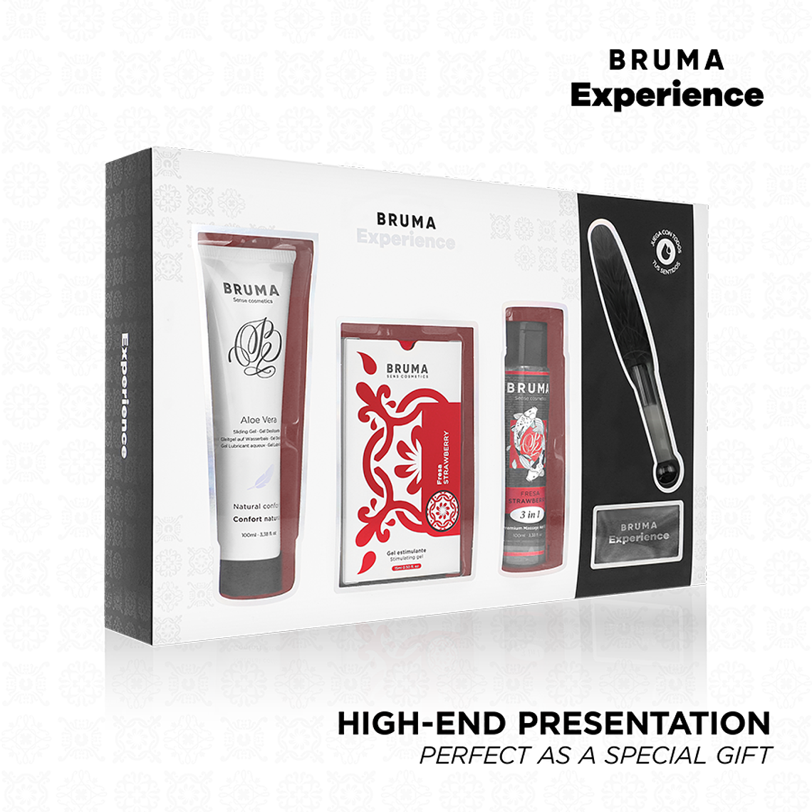 BRUMA XPERIENCE - KIT TENTAÇÃO DE MORANGO DOCE COM POTENCIALIZADOR DE ORGASMO 1