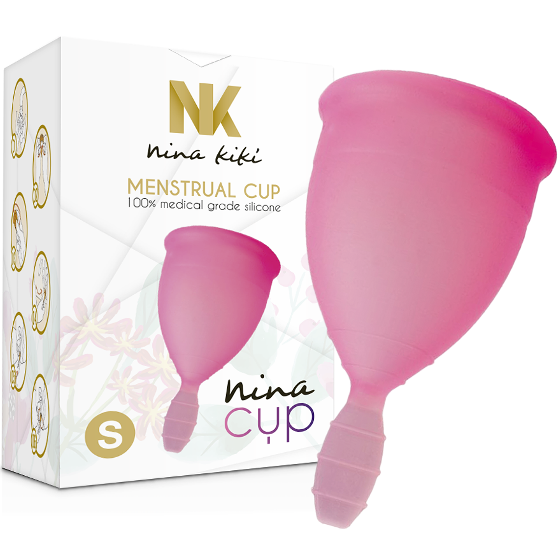 NINA KIKÍ - COPO MENSTRUAL ROSA - TAMANHO S 1