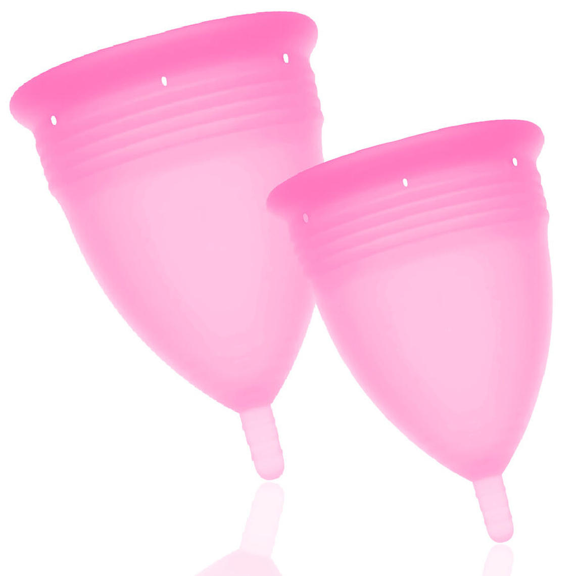 STERCUP - PACOTE DE COPO MENSTRUAL DE SILICONE FDA TAMANHO S + L ROSA 1