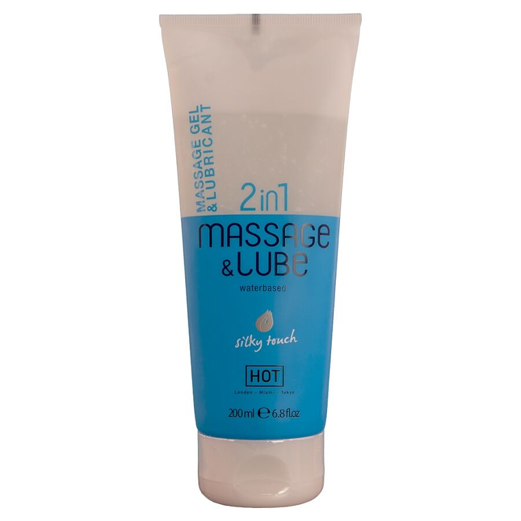 HOT - GEL DE MASSAGEM E DESLIZAMENTO 2 EM 1 COM TOQUE SEDOSO 200ML 1