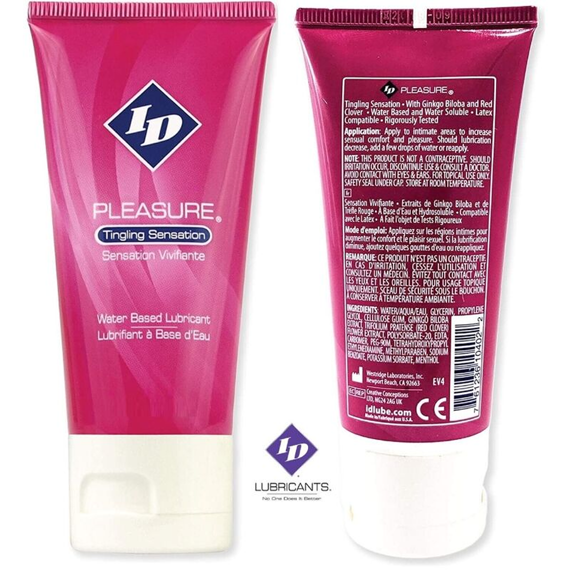 ID PLEASURE - LUBRIFICANTE BASE DE GUA TINGING SENSATION TRAVEL TUBE 60 ML 1
