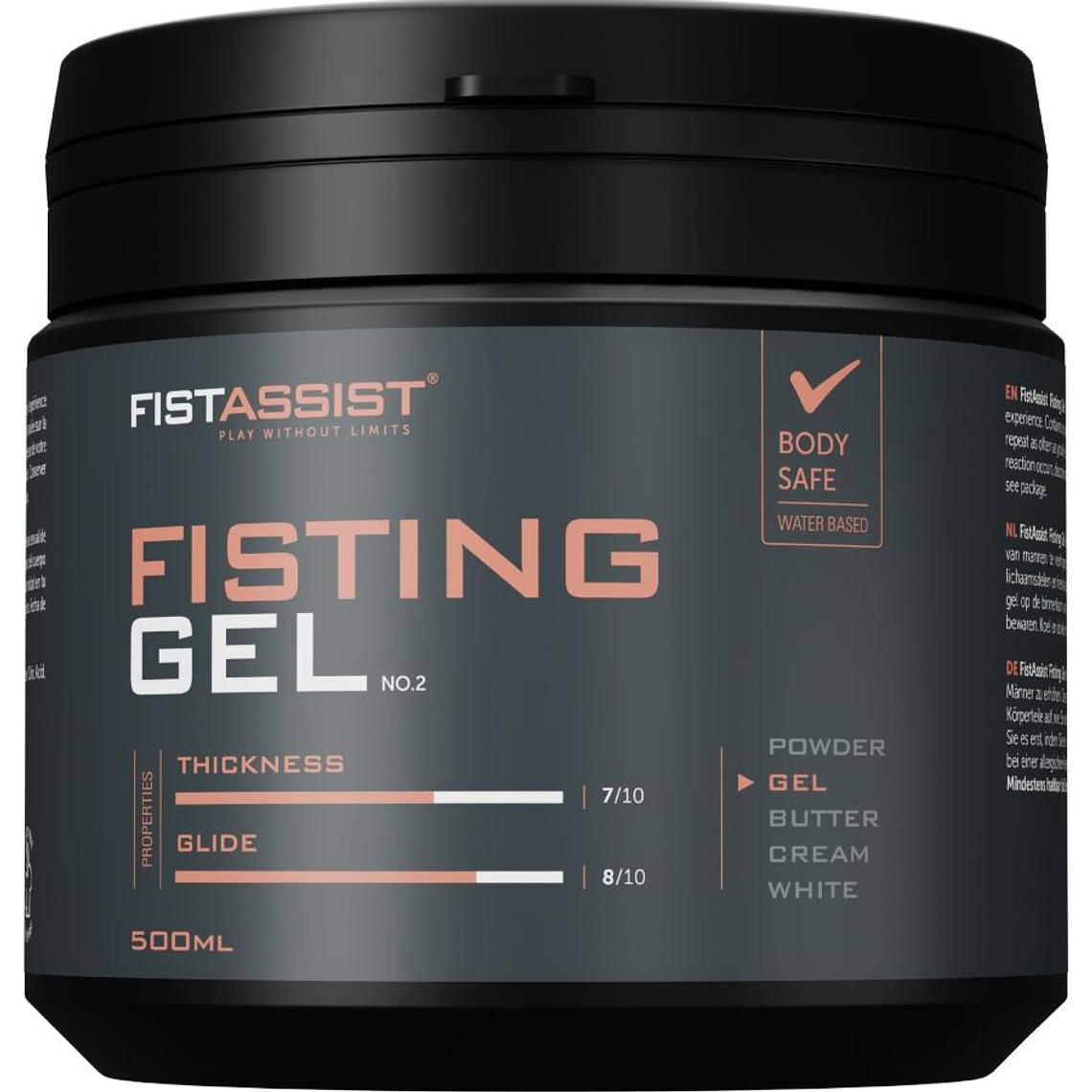 COBECO - FIST ASSIST FISTING GEL EXTRA GROSSO À BASE DE ÁGUA 500 ML 1