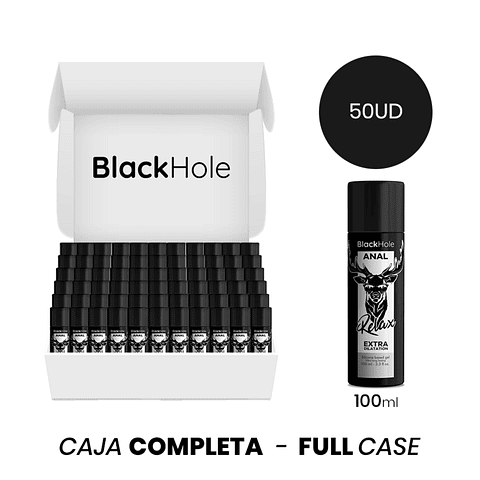 MOQ 50 - GEL BLACK HOLE BASE DE SILICONE DILATAÇÃO ANAL 100 ML