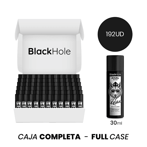 MOQ 192 - BLACK HOLE ANAL REPAIR RELAXANTE À BASE DE ÁGUA COM HIALURON 30 ML