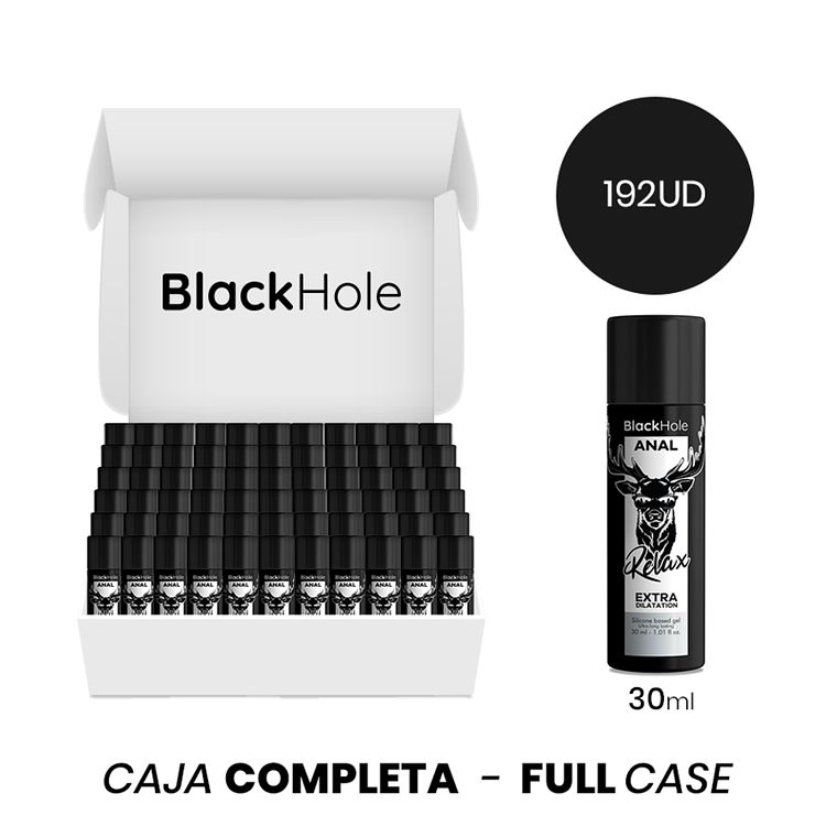 MOQ 192 - DILATAÇÃO ANAL À BASE DE SILICONE BLACK HOLEGEL 30 ML 1