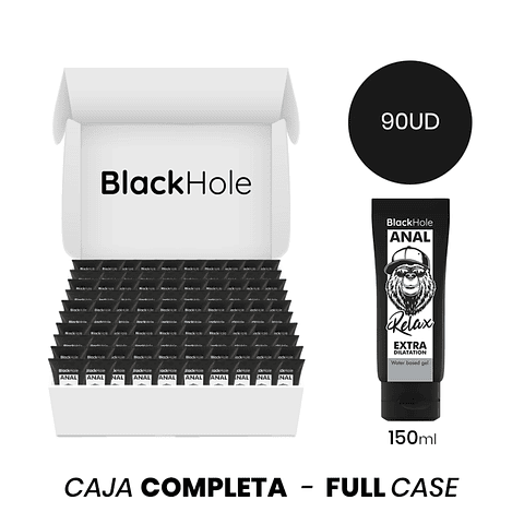 MOQ 90 - GEL À BASE DE ÁGUA BLACK HOLE EXTRA DILATAÇÃO 150 ML