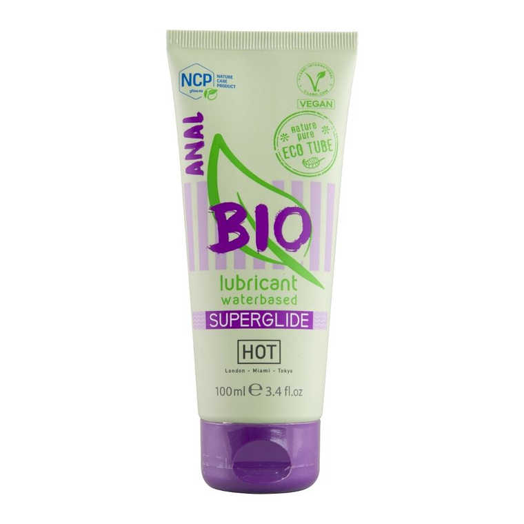 HOT - BIO LUBRIFICANTE À BASE DE ÁGUA SUPERGLIDE ANAL 100 ML 1
