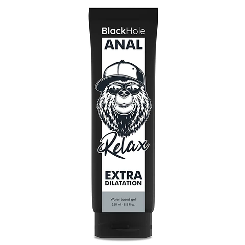 BLACK HOLE - GEL BASE DÁGUA DILATAÇÃO ANAL 250 ML