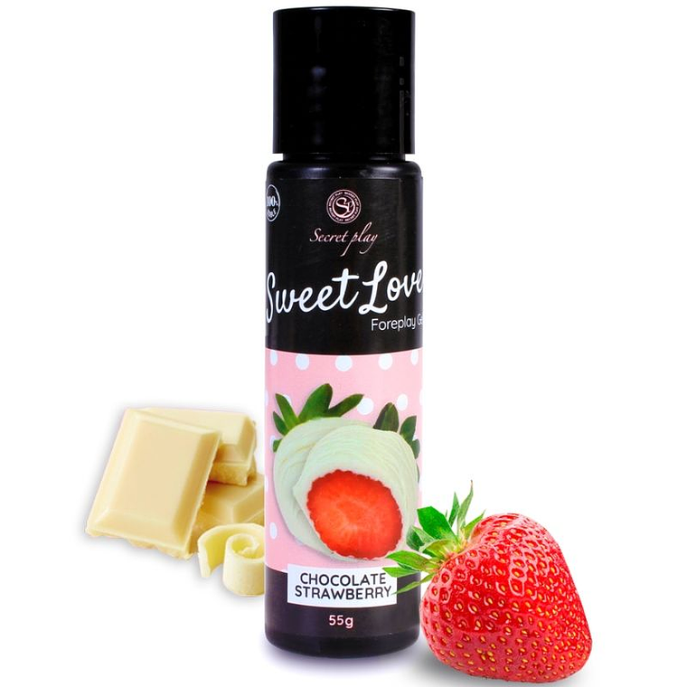 SECRETPLAY - GEL DOCE AMOR MORANGO E CHOCOLATE BRANCO 60 ML 1