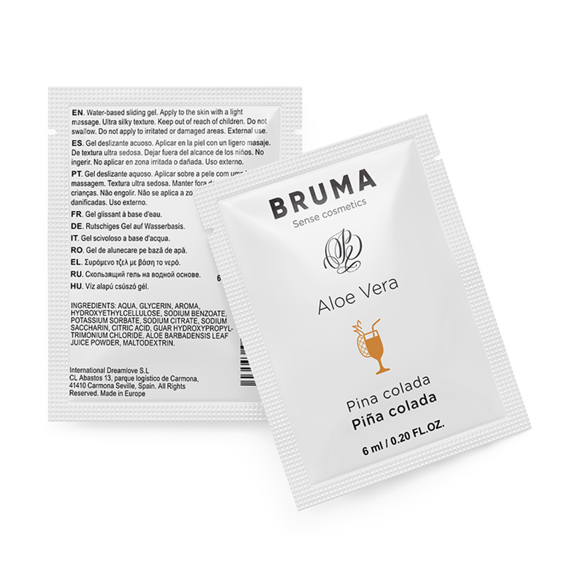 BRUMA - GEL DESLIZANTE DE ALOE VERA SABOR PINA COLADA 6 ML 1