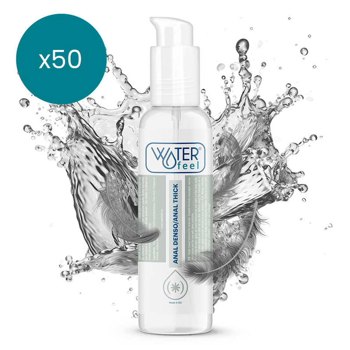 WATERFEEL - LUBRIFICANTE ANAL 150 ML PACK 50 UNIDADES 1
