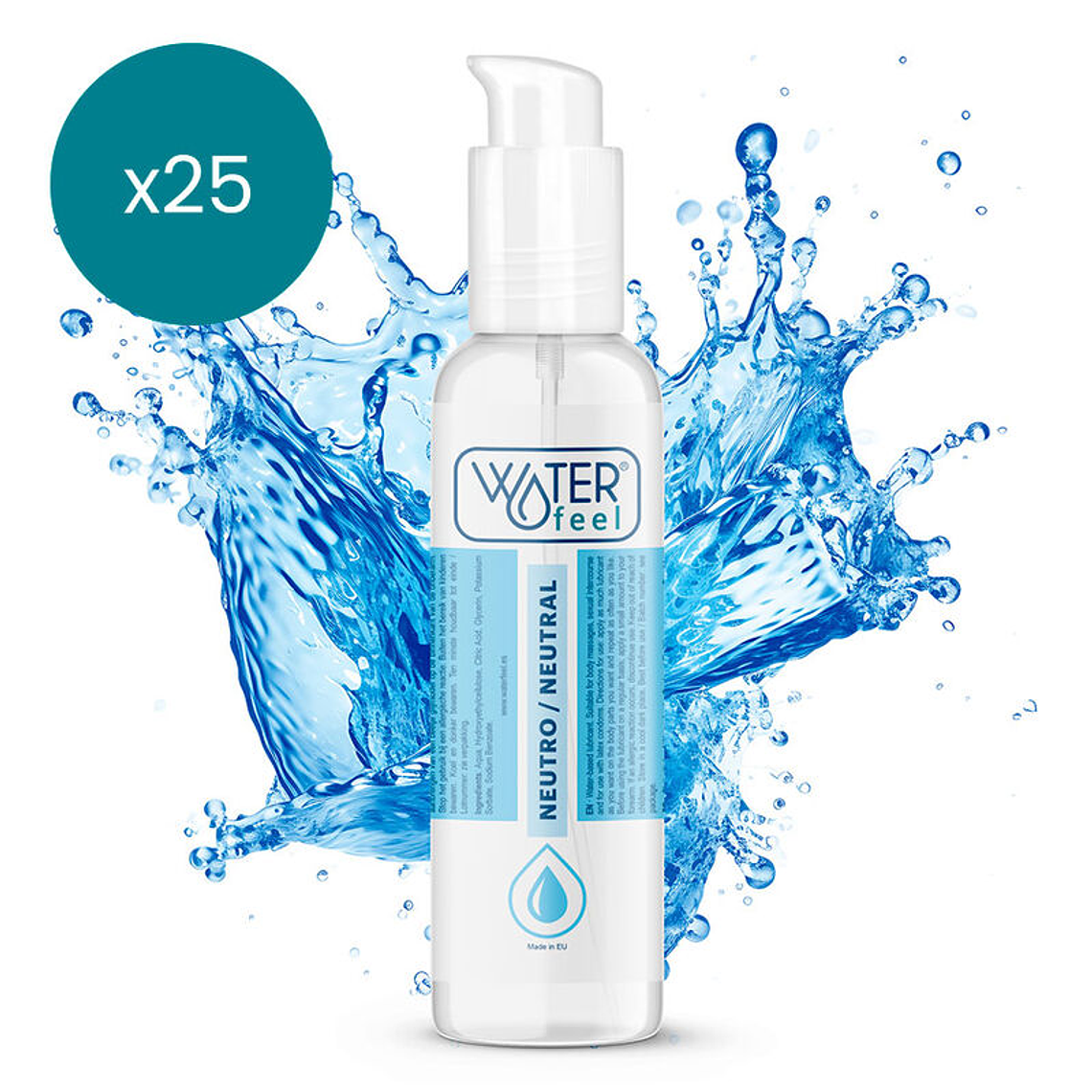 WATERFEEL - LUBRIFICANTE NATURAL 150 ML PACK 25 UNIDADES 1