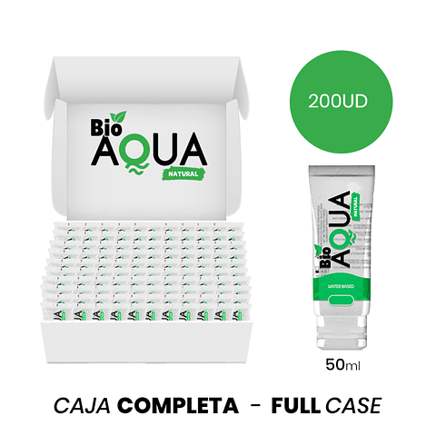 MOQ 200 - BIOAQUA LUBRIFICANTE À BASE DE ÁGUA INGREDIENTES NATURAIS 50 ML