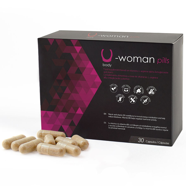 500 COSMETICS - U-WOMAN AUMENTA A LIBIDO FEMININA - 30 CÁPSULAS 1