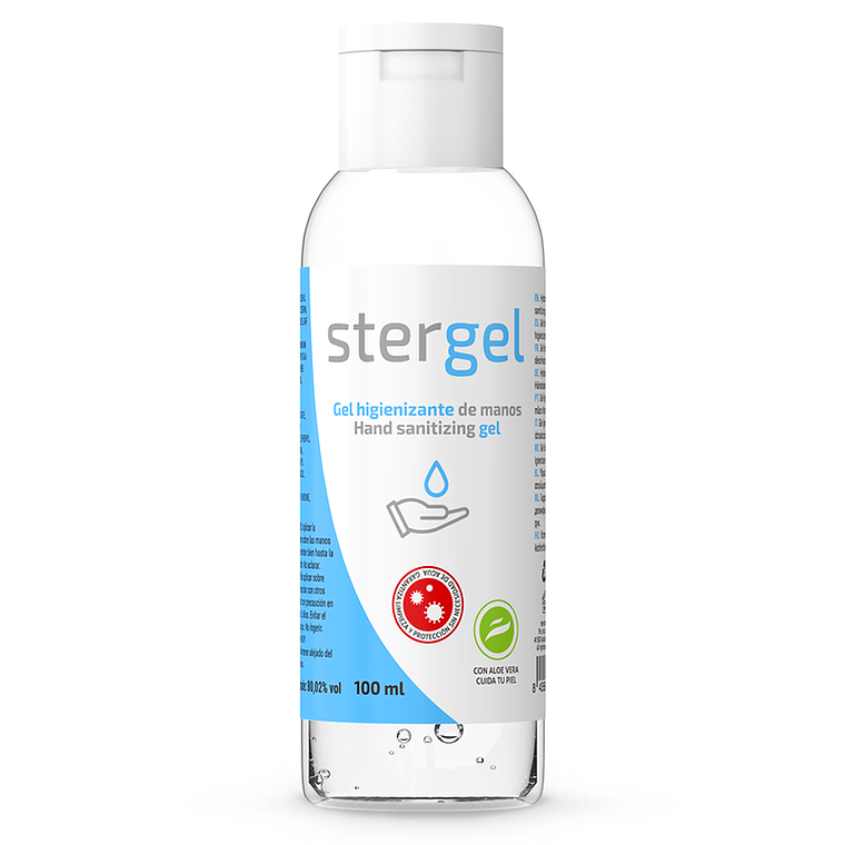 STERGEL - GEL HIDROALCOÓLICO DESINFETANTE DE MÃOS ALOE VERA 100ML 1