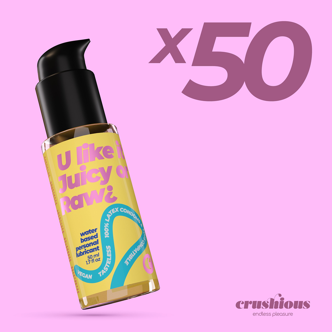Pack 50 Lubrificantes à Base de Água Crushious | 50 ml Unissexo 1