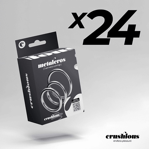 Pack 24 Anéis Penianos de Metal Crushious | 3 Tamanhos Aço Inoxidável