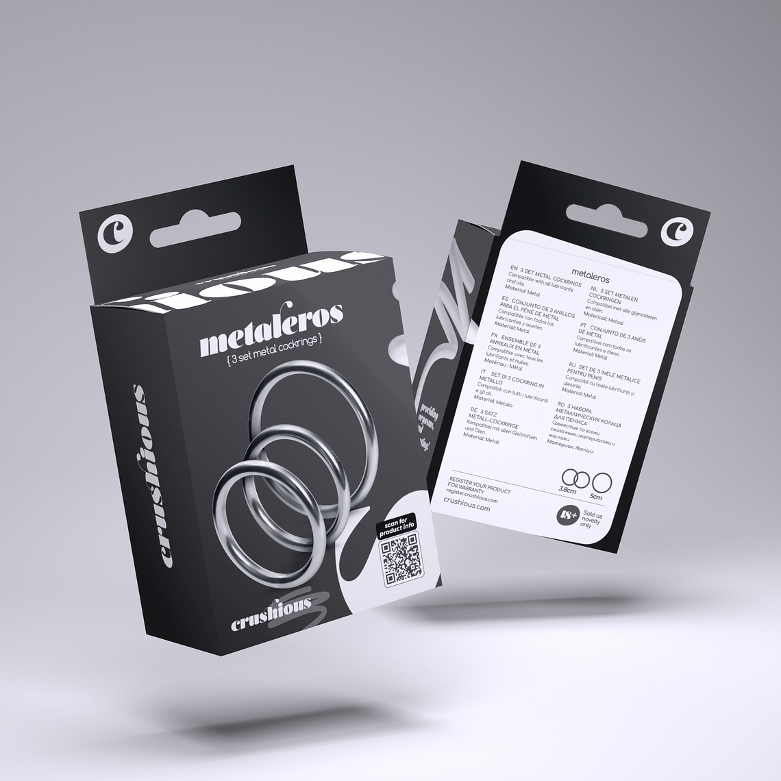 Pack 24 Anéis Penianos de Metal Crushious | 3 Tamanhos Aço Inoxidável 2