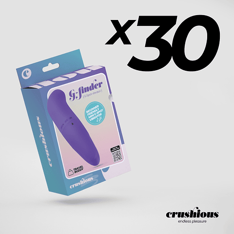 Pack 30 Massajador Ponto G Crushious G-Finder | Roxo 8cm 1 Velocidade