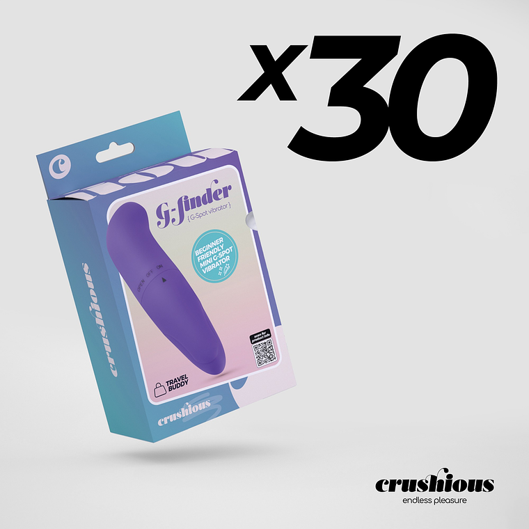 Pack 30 Massajador Ponto G Crushious G-Finder | Roxo 8cm 1 Velocidade 1