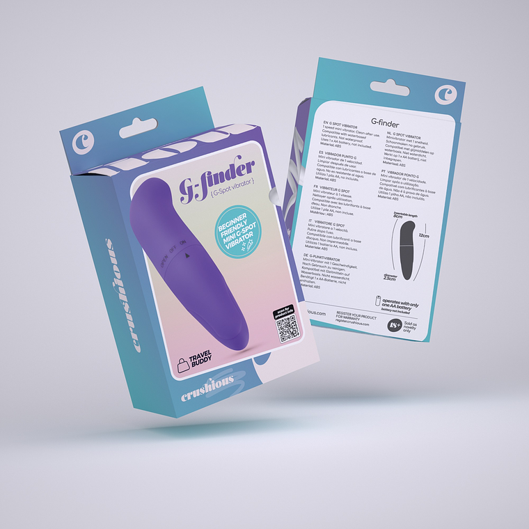 Pack 30 Massajador Ponto G Crushious G-Finder | Roxo 8cm 1 Velocidade 2