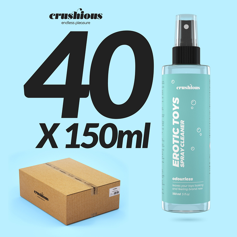 Pack 40 Spray Limpeza Brinquedos Sexuais Crushious | 150 ml Neutro 1