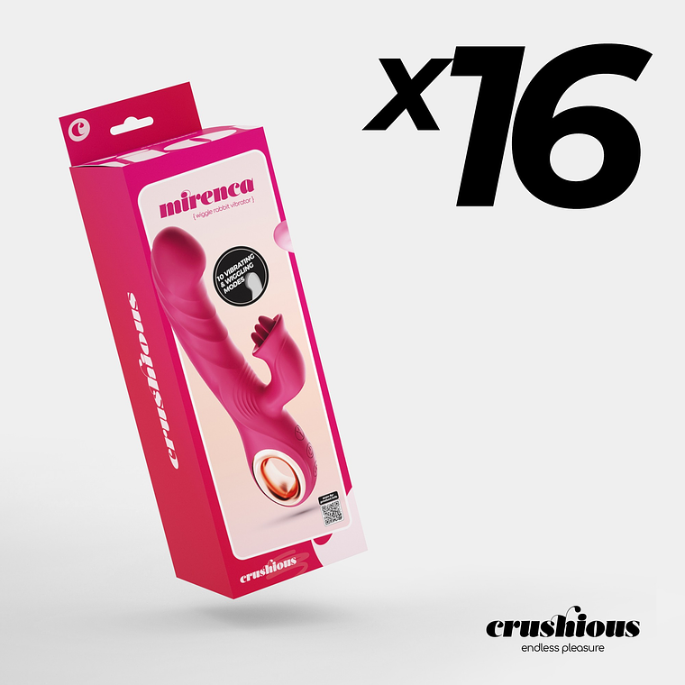 Pack 16 Vibrador Rabbit com Torção Crushious | Mirenca 10+10 Modos 1