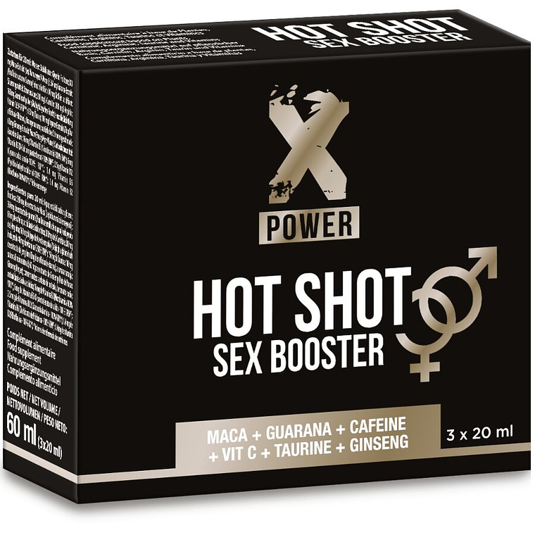X POWER - HOT SHOT SEX BOOSTER AUMENTA LIBIDO 3 X 20 ML 1