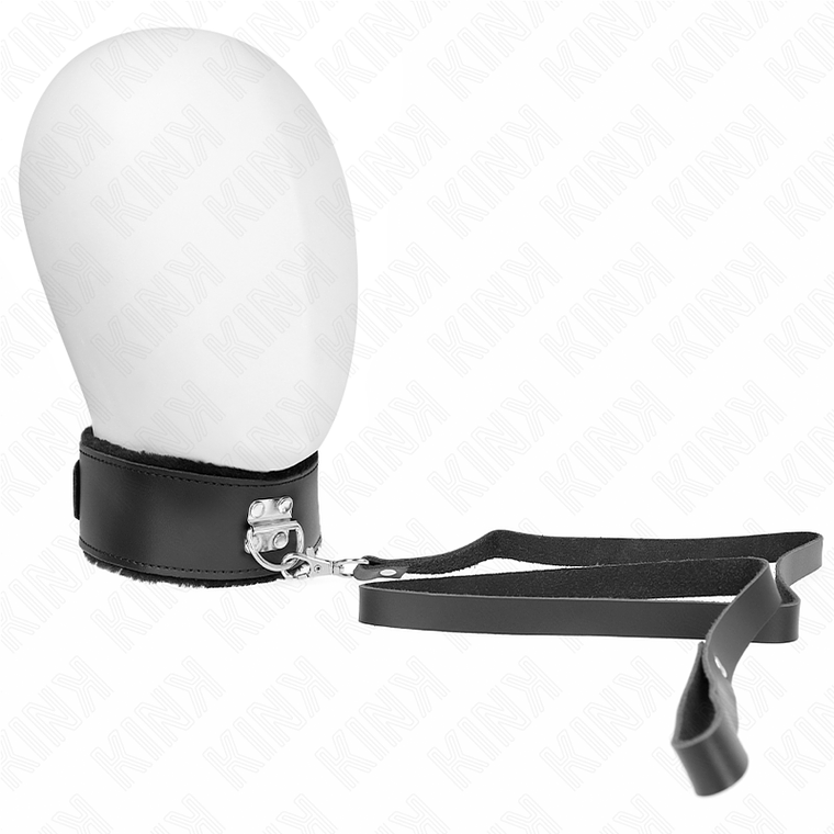 KINK - COLAR COM CINTO 116 CM COM ALÇA DE COURO PRETA AJUSTÁVEL 40-48 CM X 6 CM 1