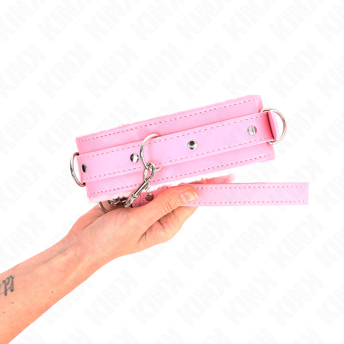 KINK - COLAR COM TRELA 65 CM COM RESTRIÇÕES ROSA 36-42 CM X 5,5 CM 1