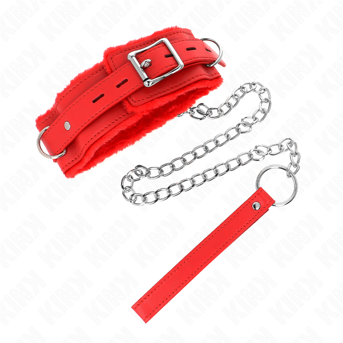 KINK - COLAR COM TRELA 65 CM COM RESTRIÇÕES VERMELHO 36-42 CM X 5,5 CM 1