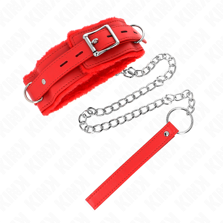 KINK - COLAR COM TRELA 65 CM COM RESTRIÇÕES VERMELHO 36-42 CM X 5,5 CM 1