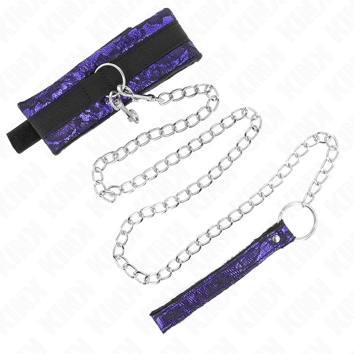 KINK - COLAR CURTO DE RENDA DE VELUDO COM CINTO 105 CM COM DEFEITO EM NYLON 44 X 5,5 CM 1