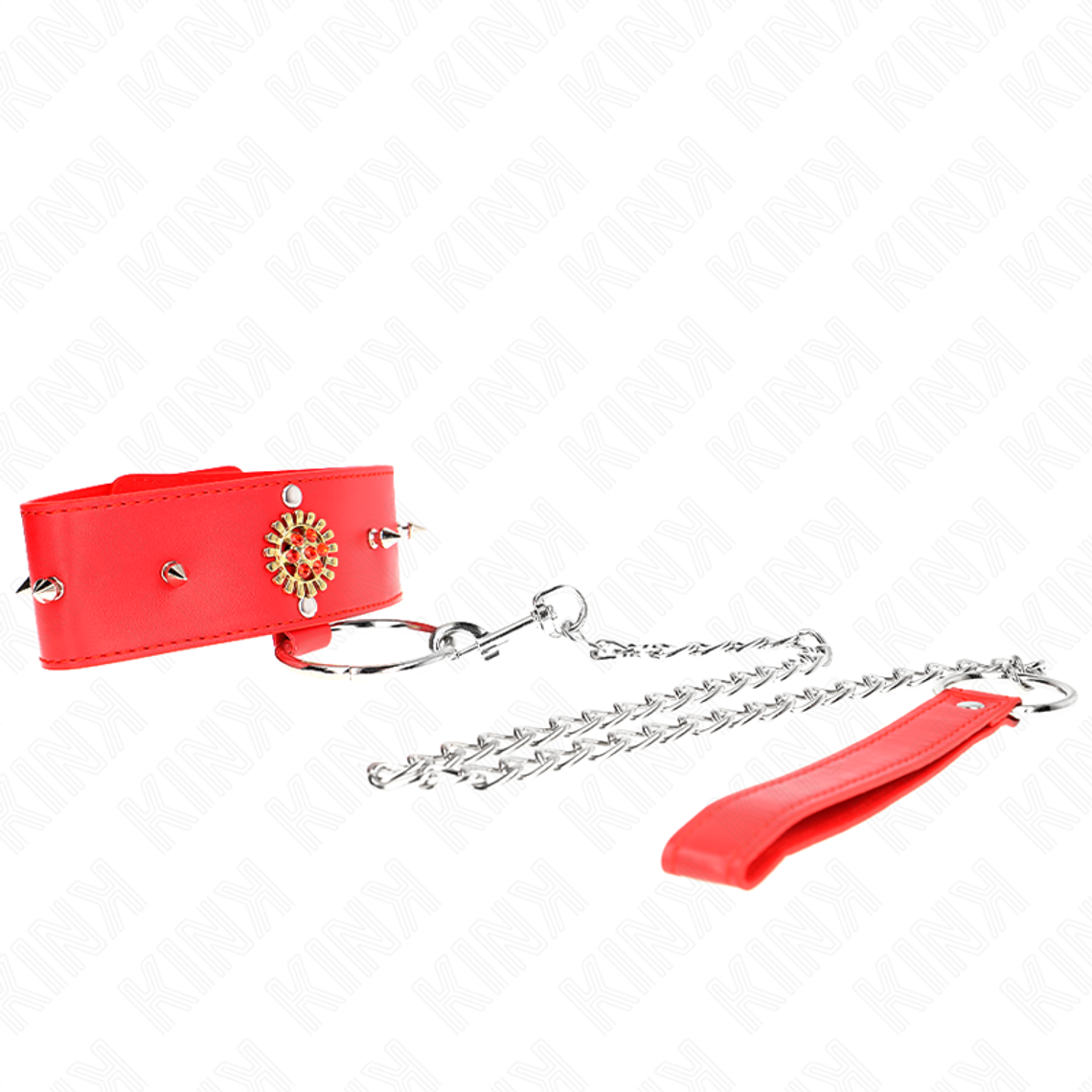 KINK - COLAR DE DIAMANTE VERMELHO COM CINTO 65 CM AJDUSTÁVEL 35-51 CM X 7 CM 1