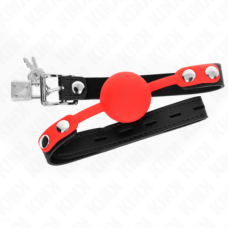 KINK - BOLA SILICONE MORDAÇA 4 CM COM FECHADURA 60 x 2 CM 1