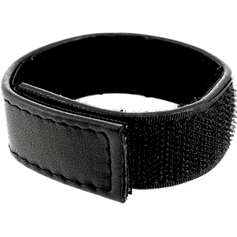 LEATHER BODY - CINTA DE COURO AJUSTVEL COM VELCRO PARA PÊNIS PRETO