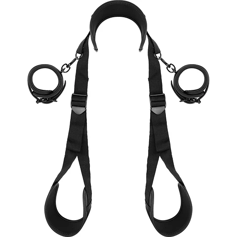 FETISH SUBMISSIVE - POSIÇÃO DE PERNAS ABERTAS COM ALGEMAS DE FORRO DE NOPRENE