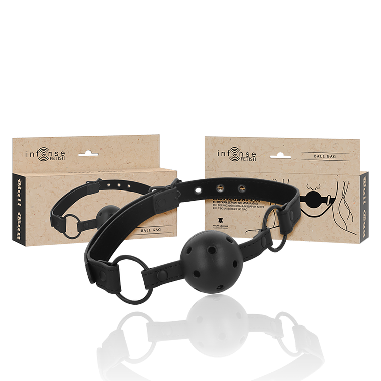 INTENSE - FETISH MORDAA DE BOLA DE COURO VEGANO 1