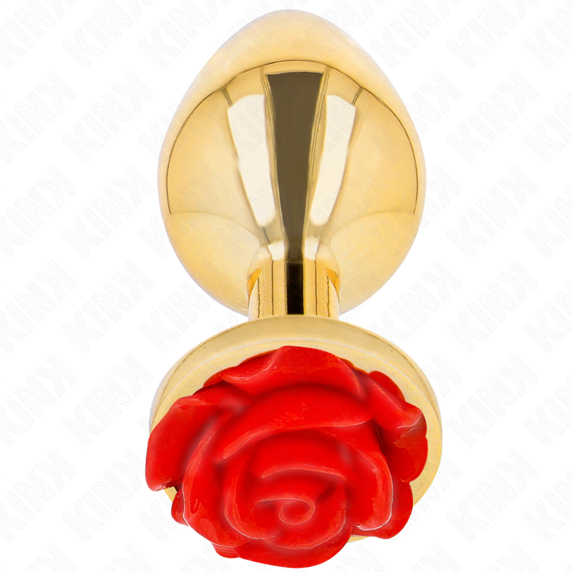 KINK - PLUG ANAL OURO ROSA VERMELHO TAMANHO L 1
