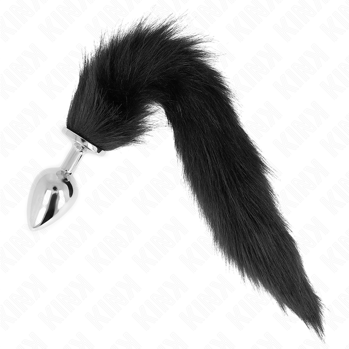 KINK - PLUG ANAL TAMANHO L 10 X 4 CM COM CAUDA SINTÉTICA 40 CM PRETO 1
